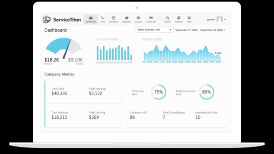 Servicetitan dashboard hvac field quickbooks comparecamp scheduling reporting dispatching financing options